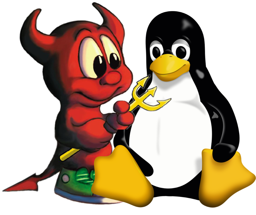 Linux Mascotand Friend PNG Image