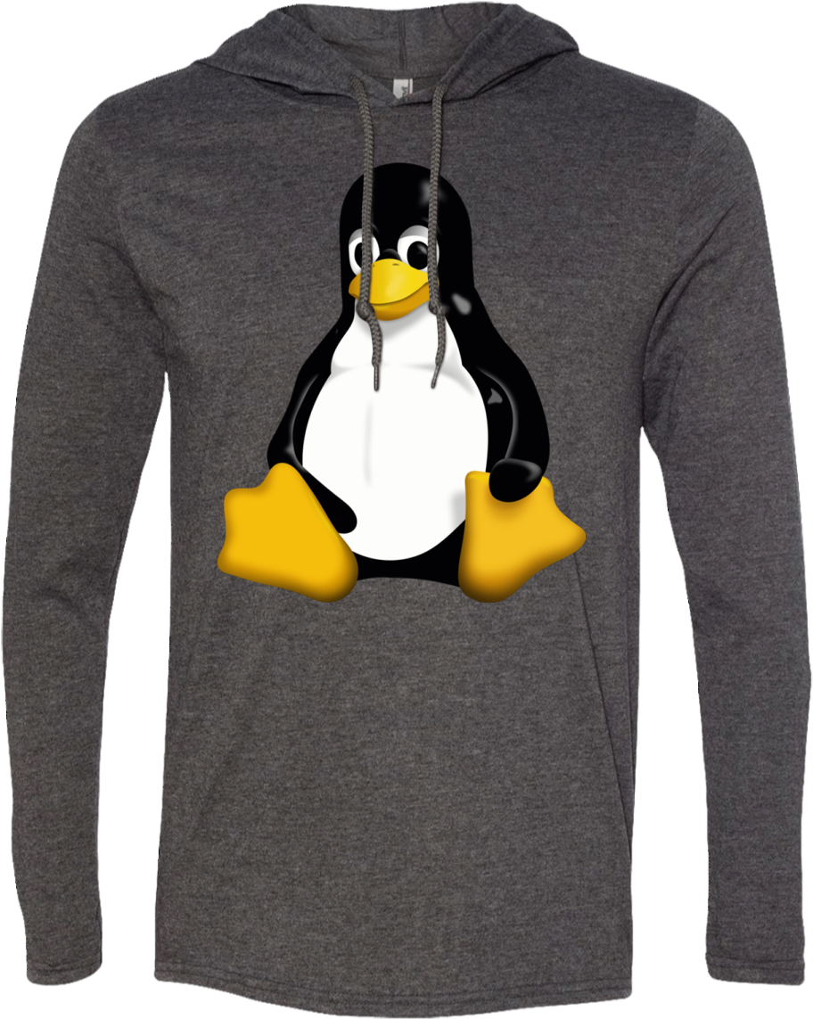 Linux Penguin Hoodie Design PNG Image