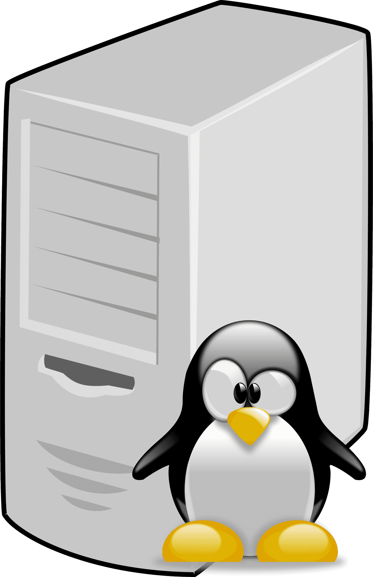 Linux Penguinand Computer Icon PNG Image