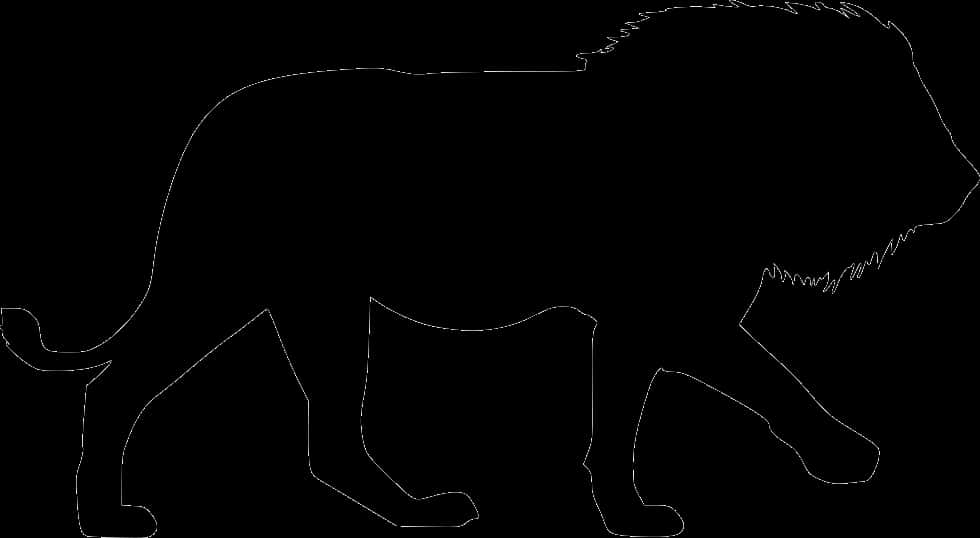 Lion Silhouette Profile PNG Image