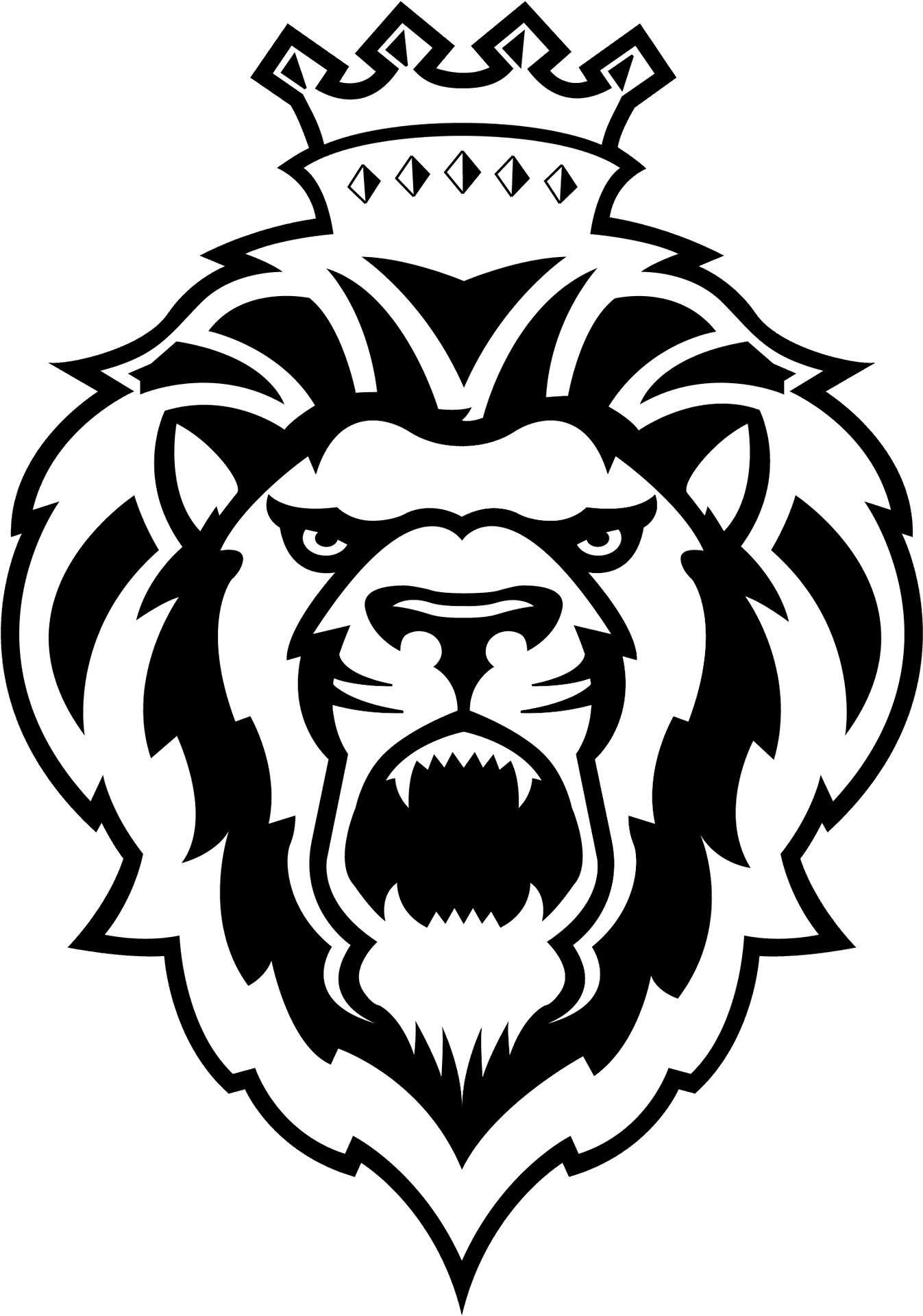 Lion_with_ Crown_ Vector_ Art PNG Image