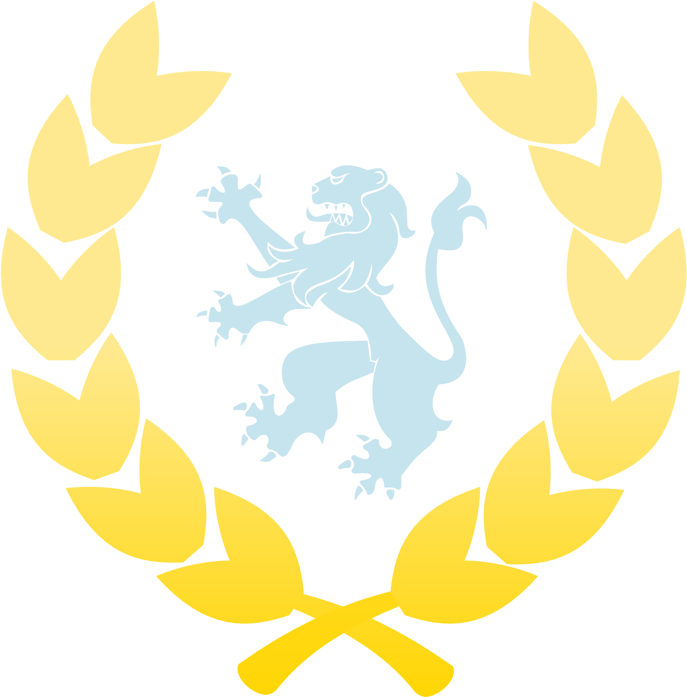 Lionand Laurel Wreath Emblem PNG Image