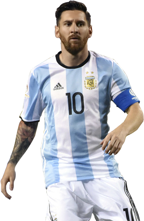 Lionel Messi Argentina Kit PNG Image