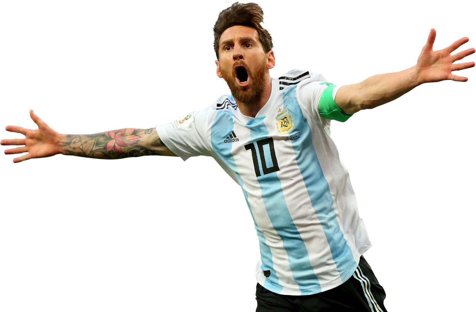 Lionel Messi Celebration Argentina PNG Image