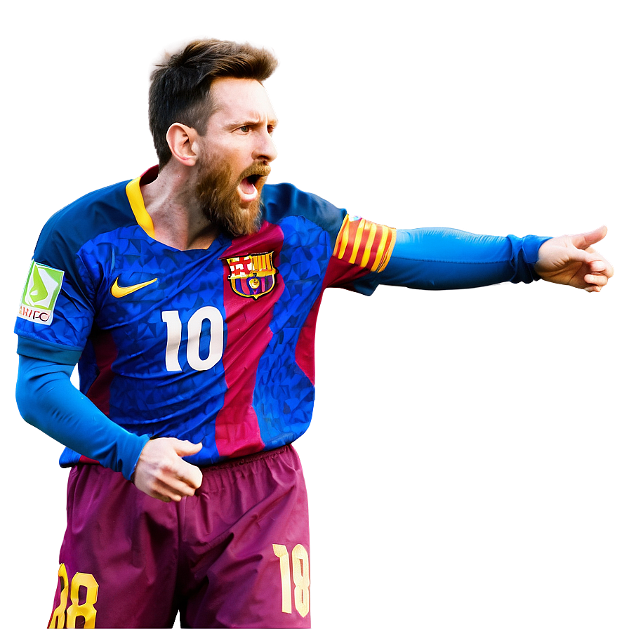 Lionel Messi Passionate Moments Png Unv PNG Image