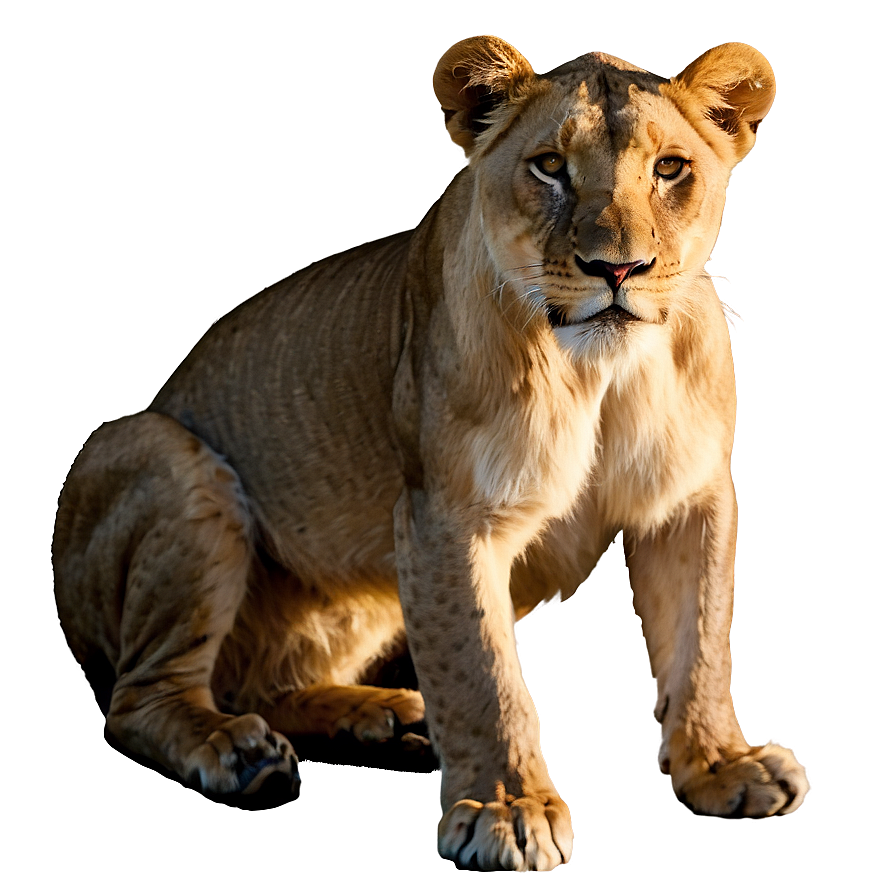 Lioness Against Sunset Png 06252024 PNG Image