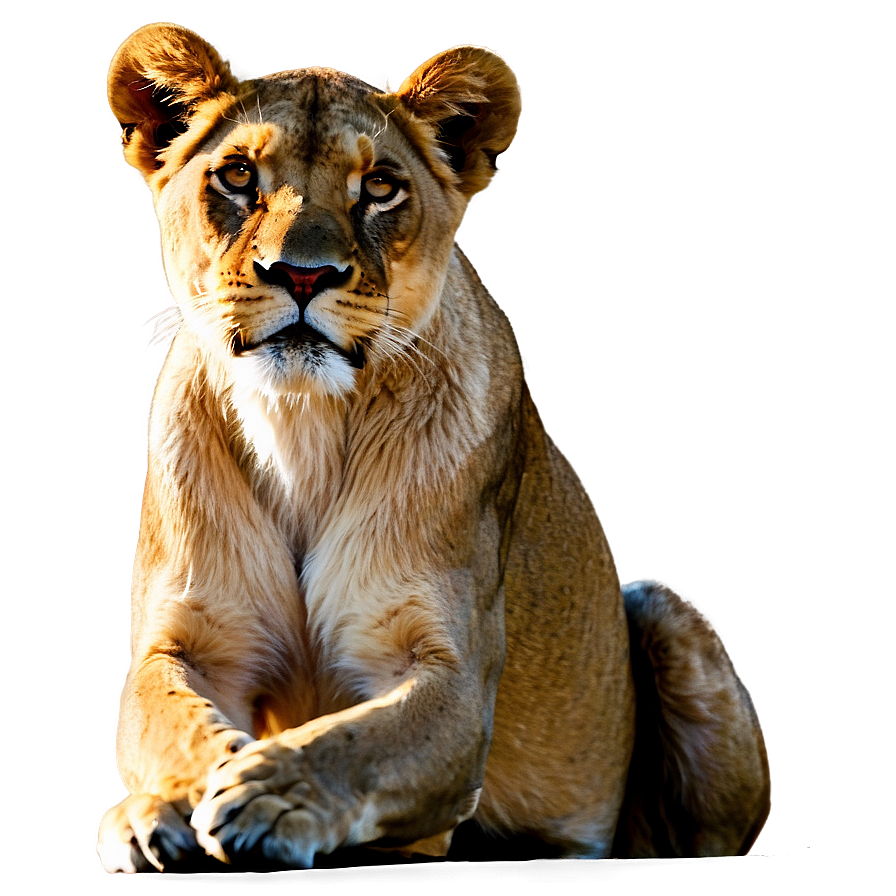 Lioness Against Sunset Png 06252024 PNG Image