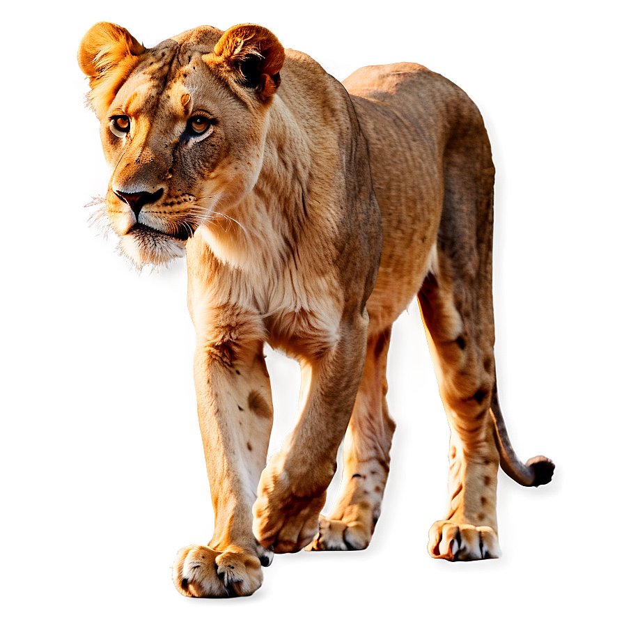 Lioness Against Sunset Png Gfq PNG Image