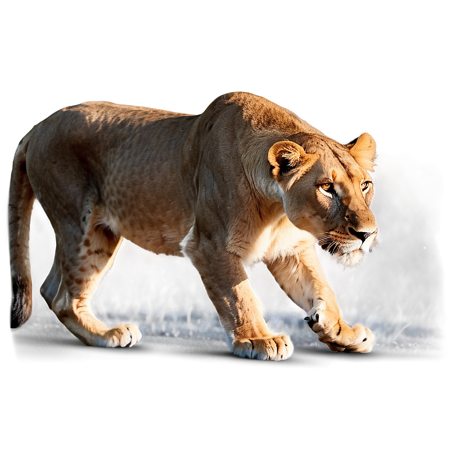 Lioness In Snowy Terrain Png 06252024 PNG Image