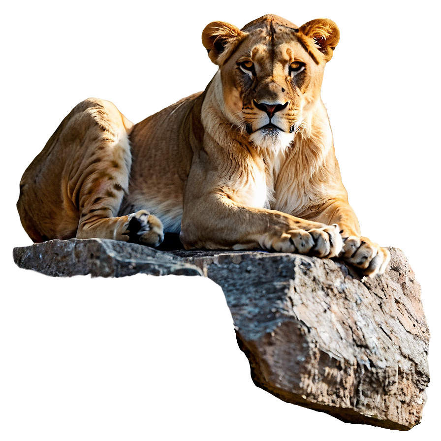 Lioness On Rocky Ledge Png 06252024 PNG Image