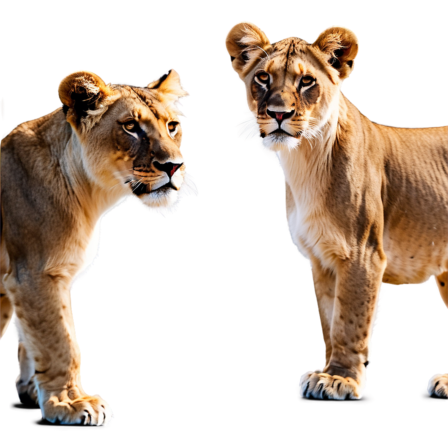 Lioness With Cubs Png Wgd25 PNG Image