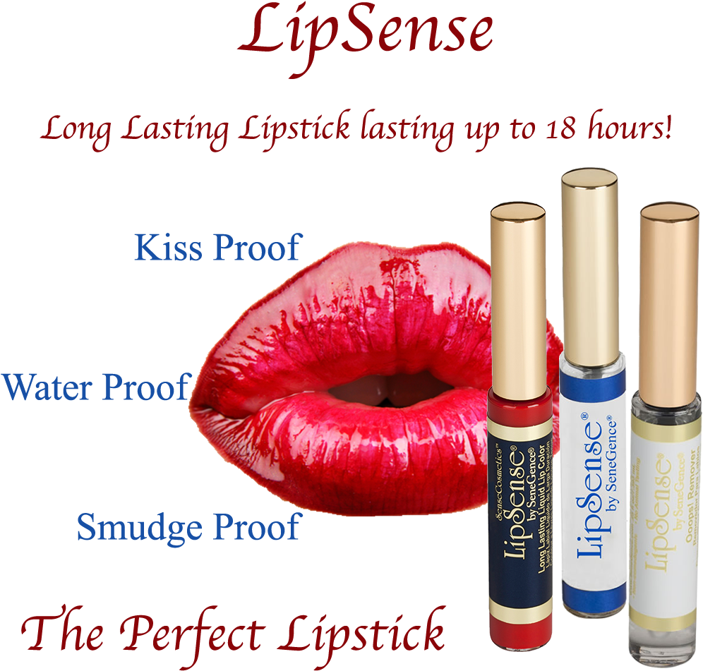 Lip Sense Long Lasting Lipstick Ad PNG Image