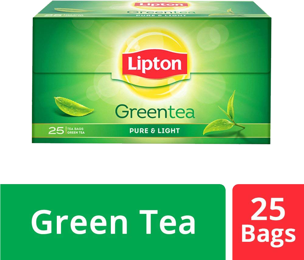 Lipton Green Tea25 Bags Packaging PNG Image