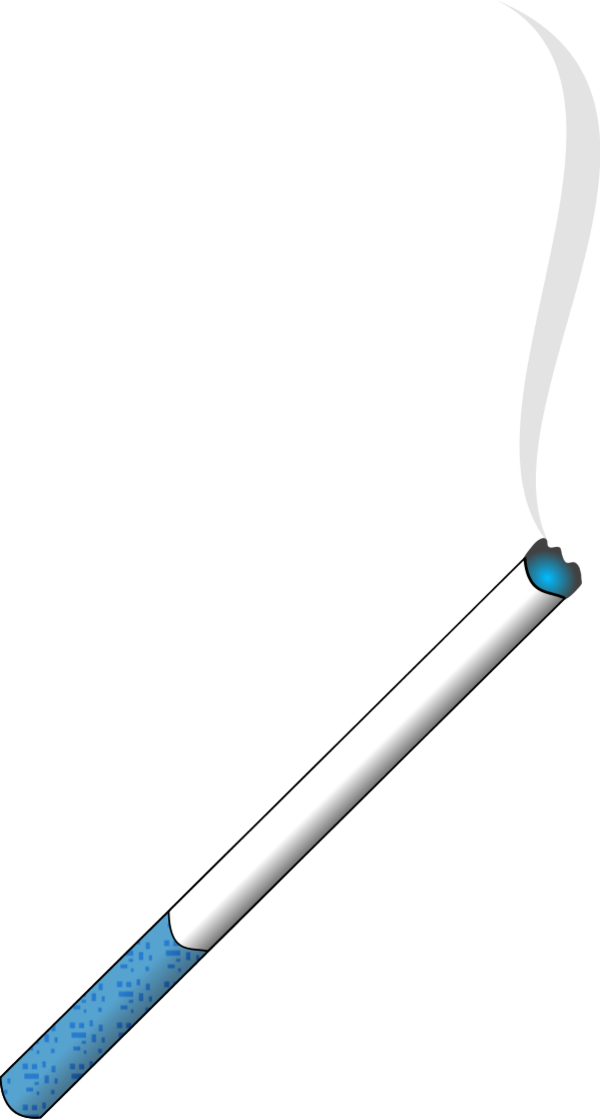 Lit Cigarette Smoke Curling Upward.png PNG Image