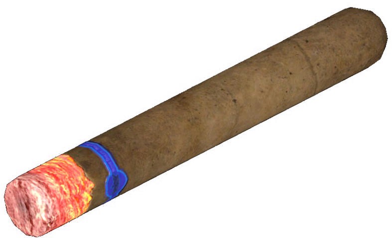 Lit Cigarwith Blue Band PNG Image