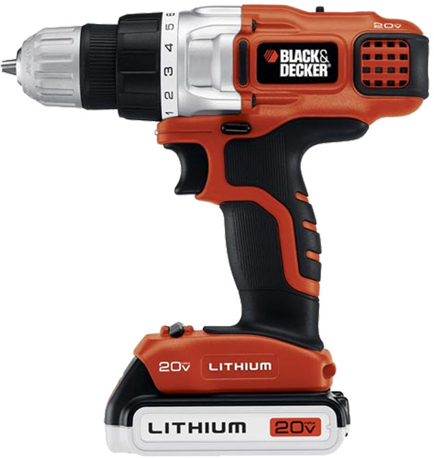 Lithium Battery Cordless Drill PNG Image