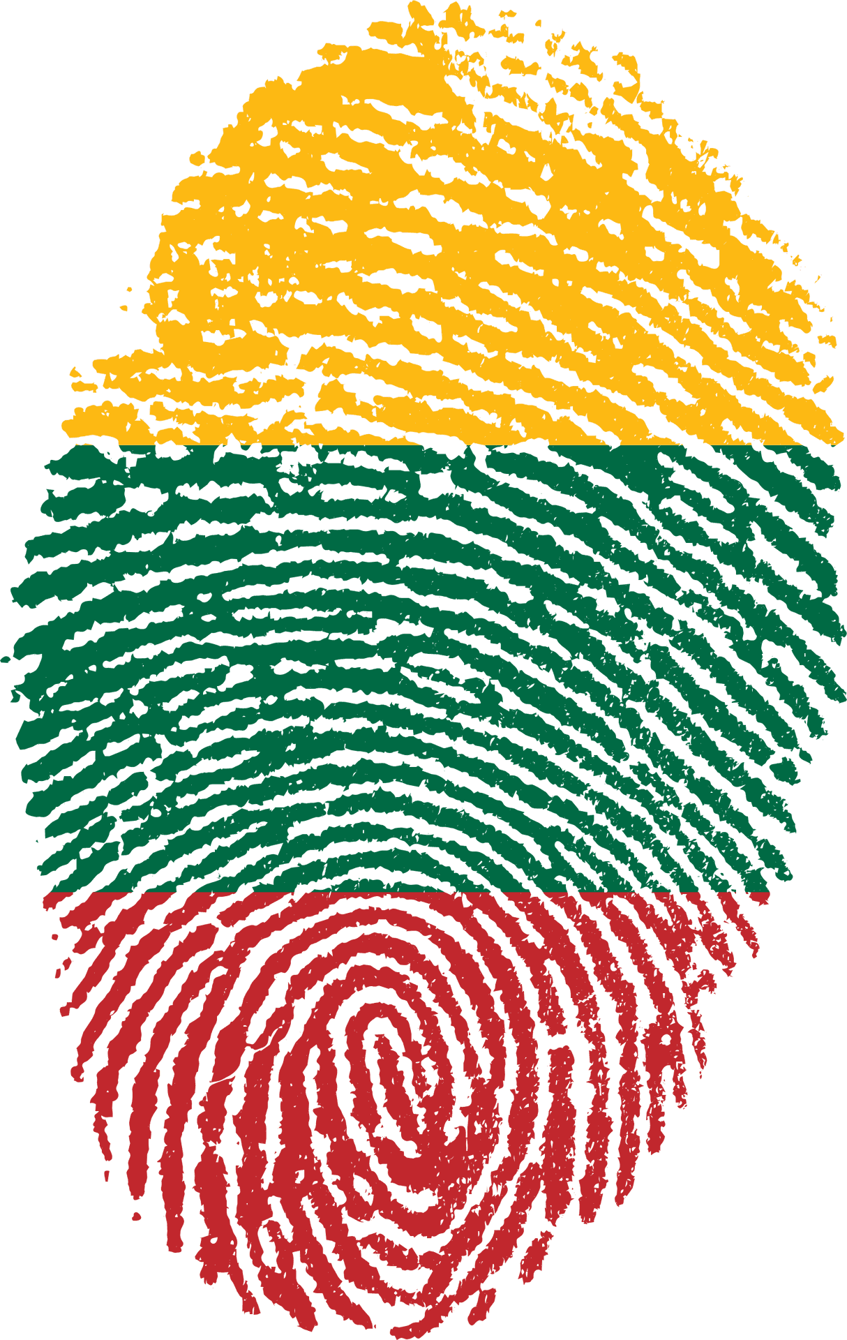 Lithuanian Fingerprint Flag Art PNG Image