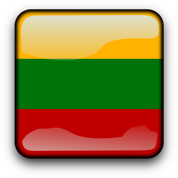 Lithuanian Flag Button PNG Image