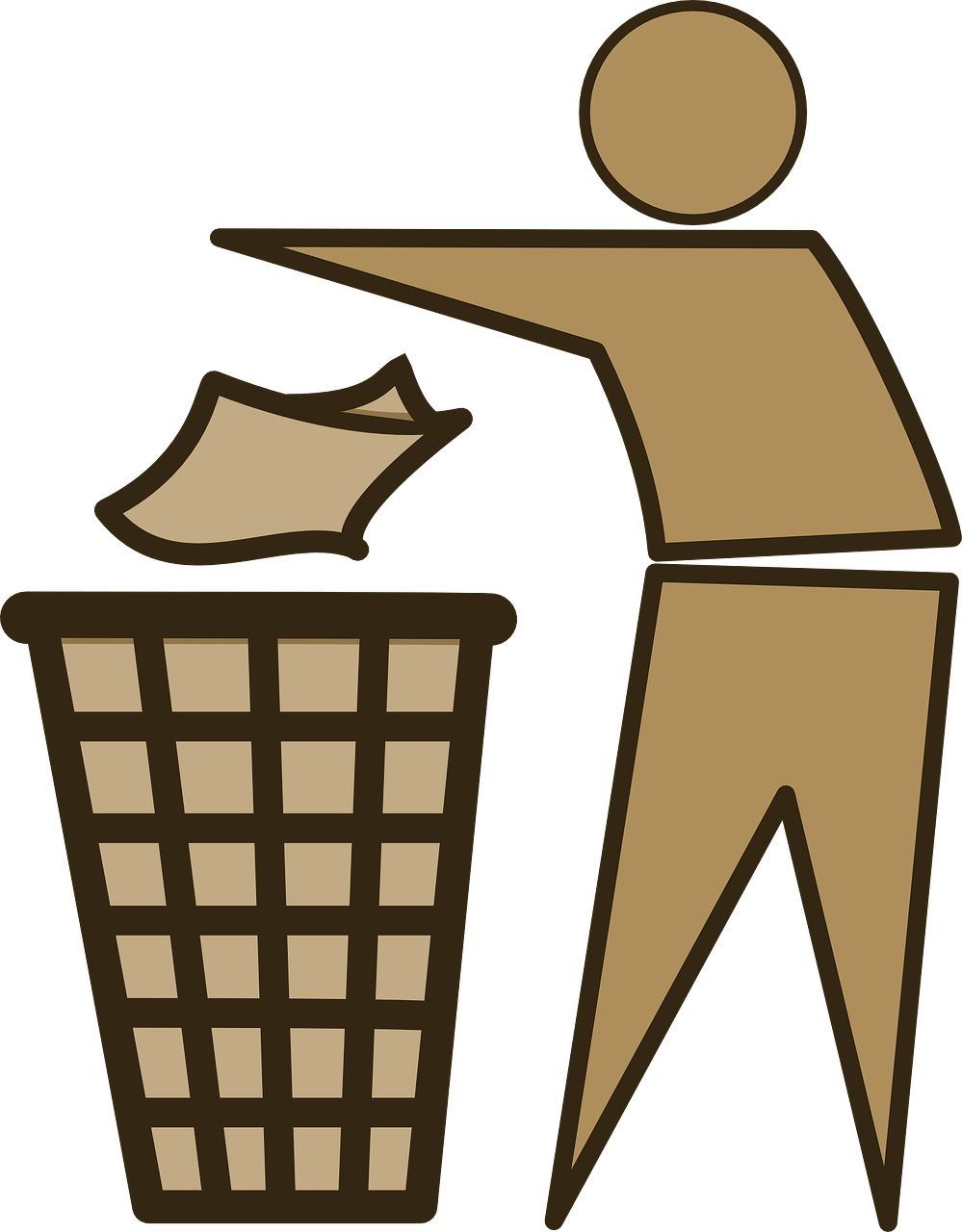 Litter Disposal Sign Icon PNG Image