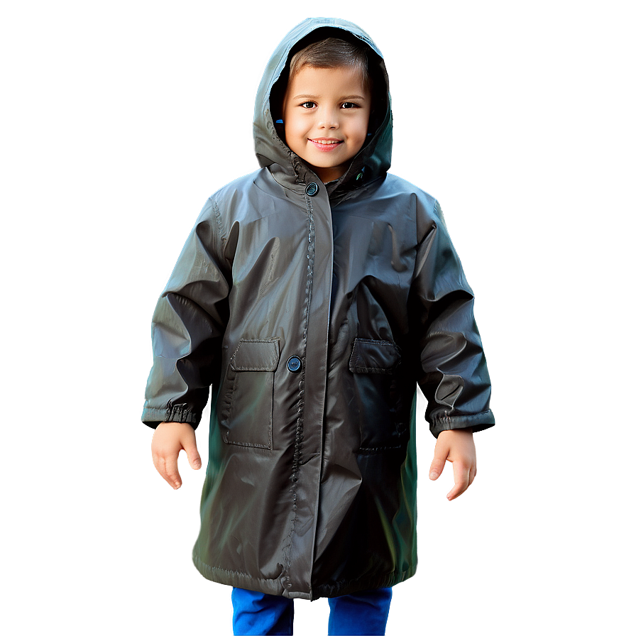 Little Kid In Raincoat Png Shi PNG Image