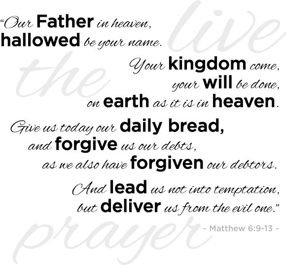 Live The Prayer Matthew6913 Calligraphy PNG Image