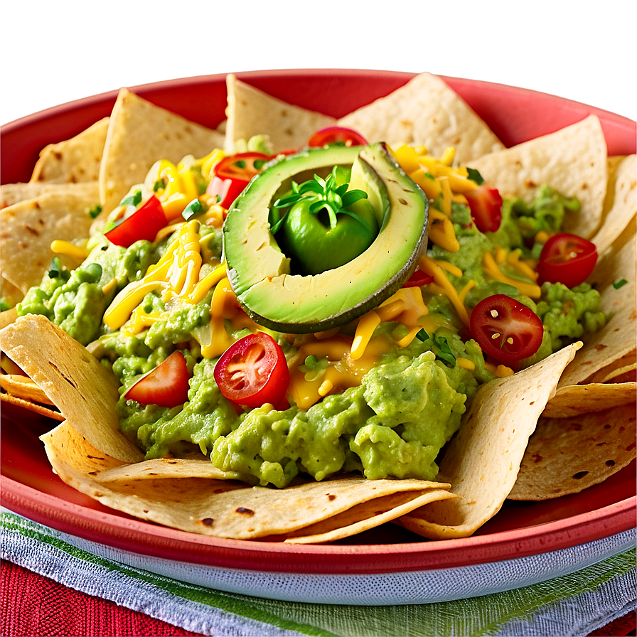 Loaded Nachos With Guacamole Png Nfj40 PNG Image