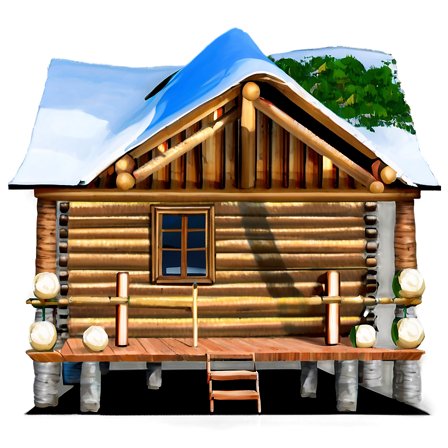 Log Cabin On The River Png Vrc PNG Image