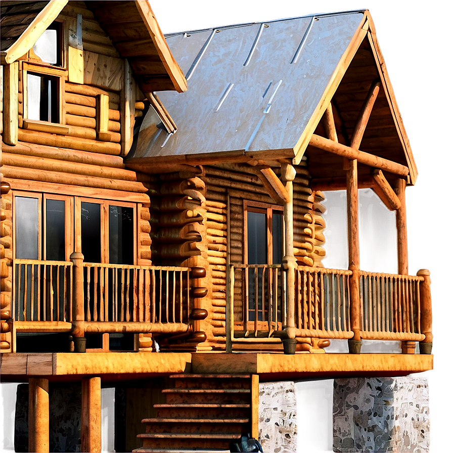 Log Cabin With Loft Space Png Fsw51 PNG Image