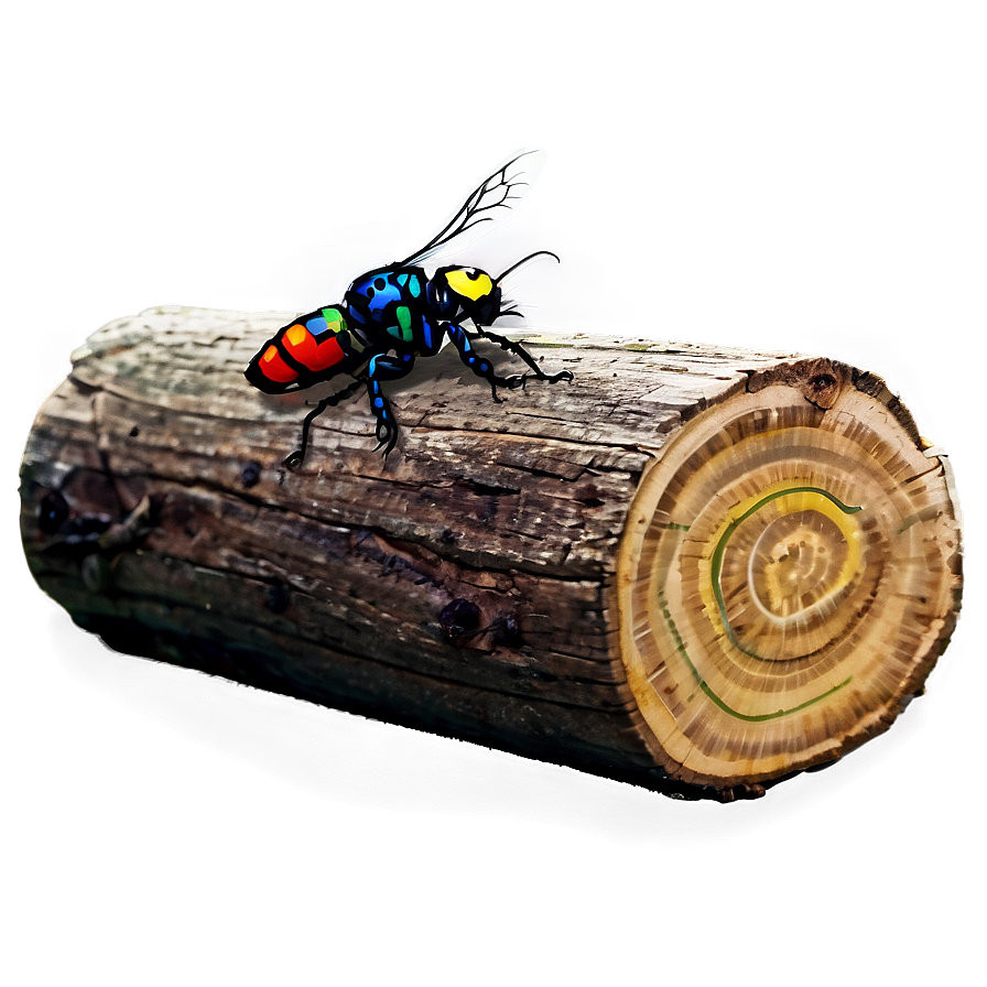 Log With Insects Png 05252024 PNG Image