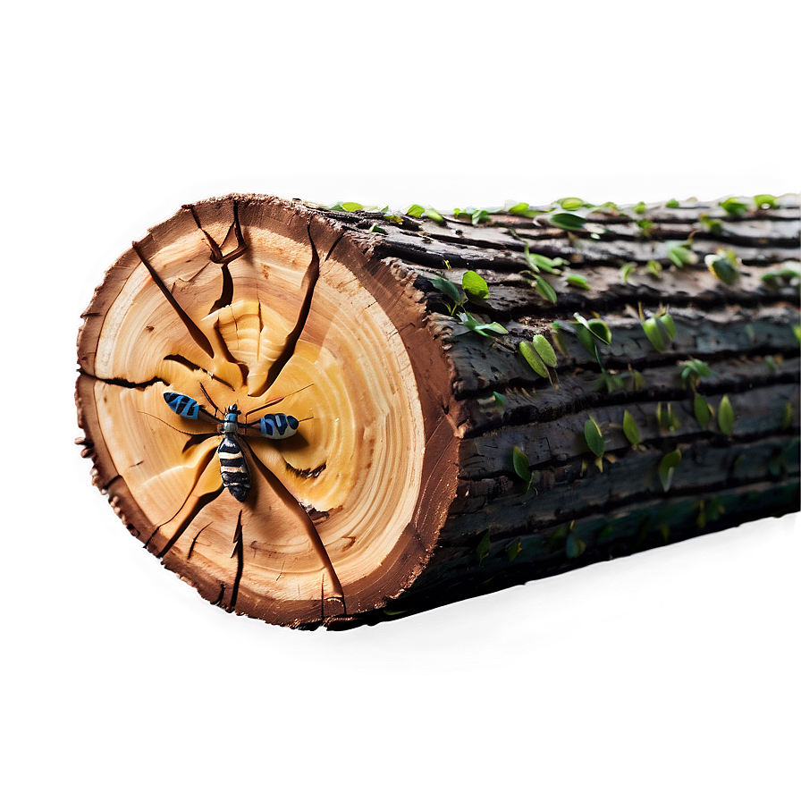 Log With Insects Png 05252024 PNG Image