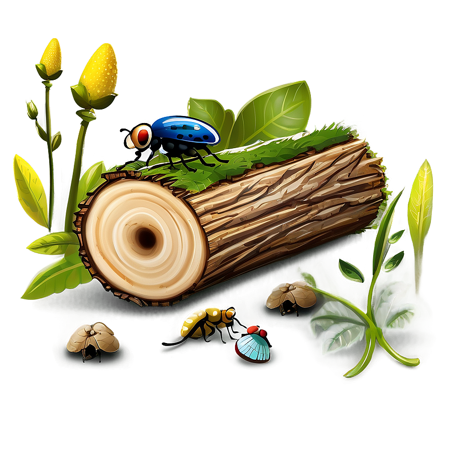 Log With Insects Png 43 PNG Image