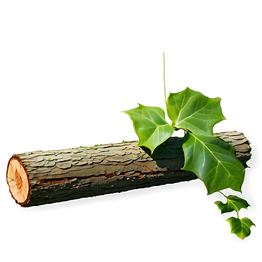 Log With Ivy Png Wfa95 PNG Image