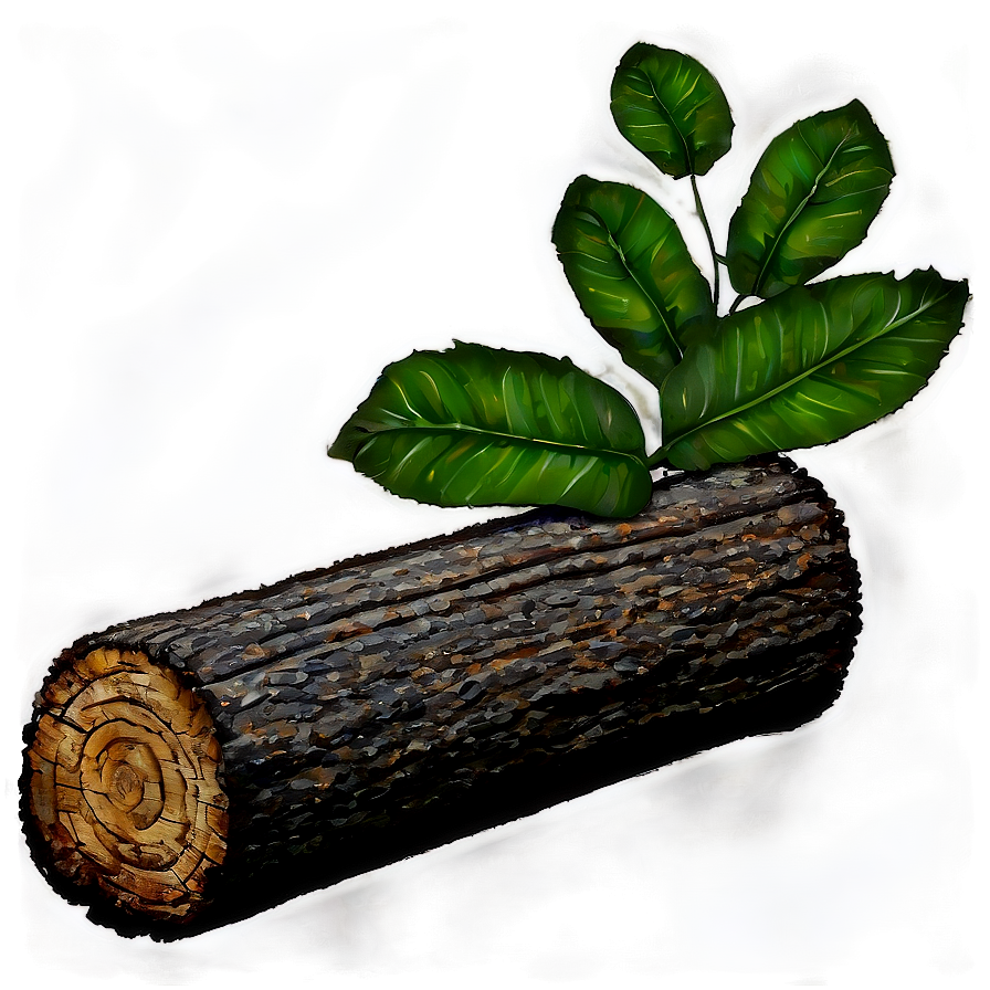 Log With Leaves Png 8 PNG Image