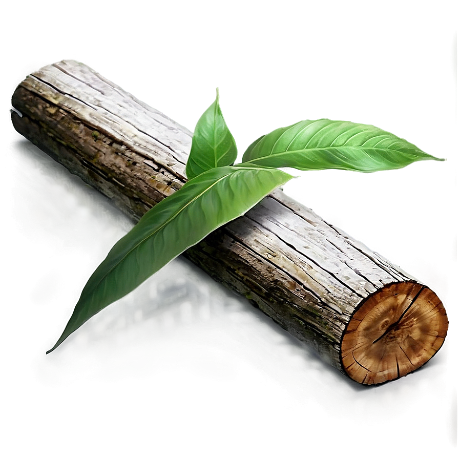 Log With Leaves Png Hap21 PNG Image