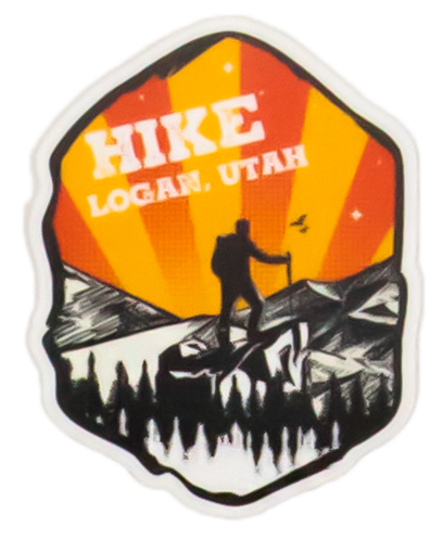 Logan Utah Hiking Sticker PNG Image