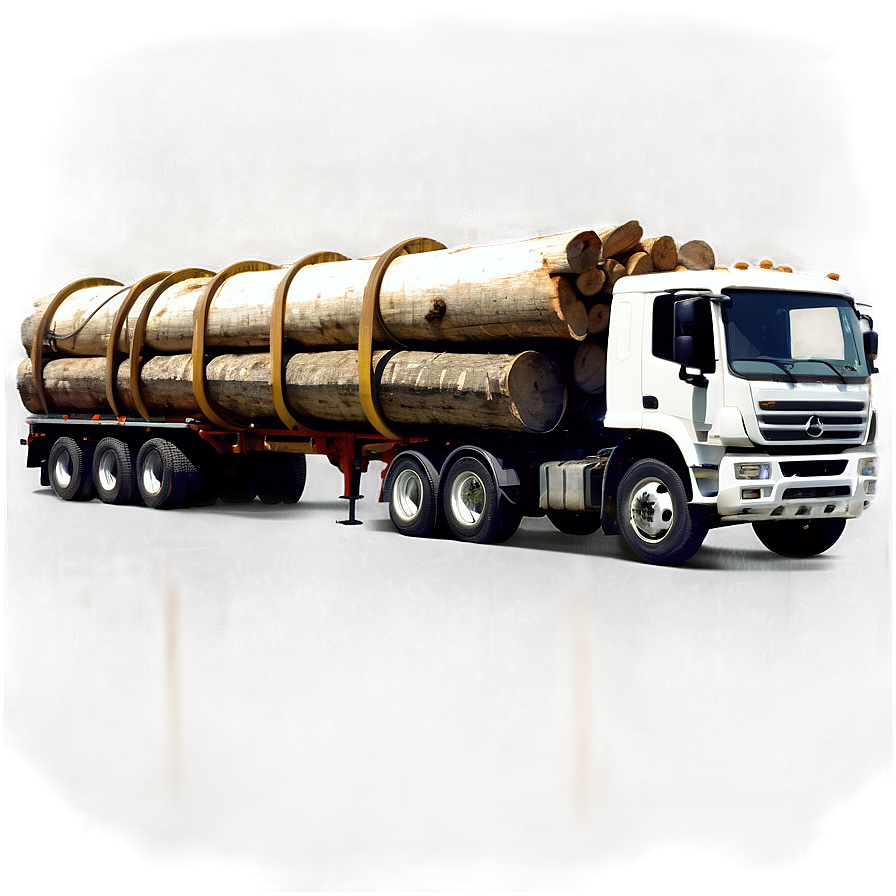 Logging Truck Forest Road Png 21 PNG Image