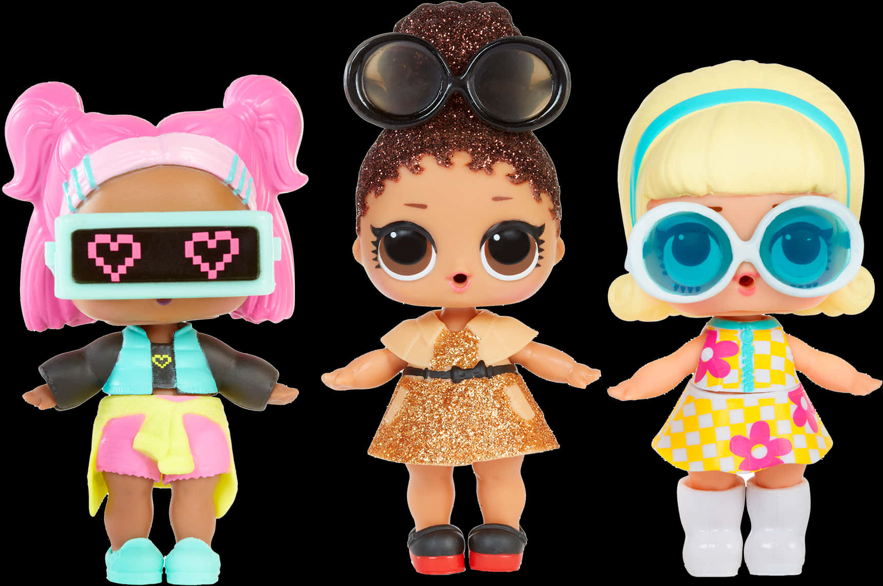 Lol Dolls Trio Display PNG Image