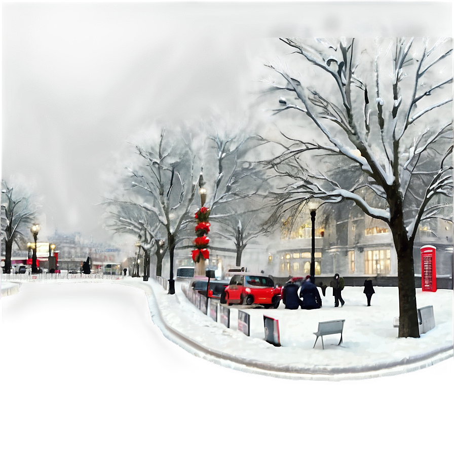 London Winter Wonderland Scene Png 06232024 PNG Image