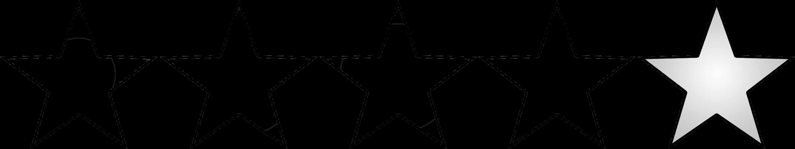 Lone_ White_ Star_ Among_ Black_ Stars PNG Image