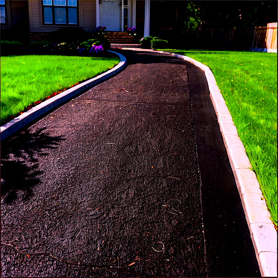 Long Driveway Landscaping Png 06282024 PNG Image