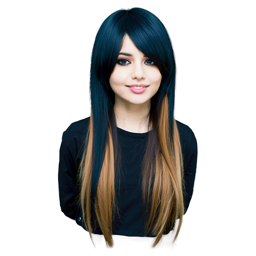 Long Emo Hairstyle Png Ncp PNG Image