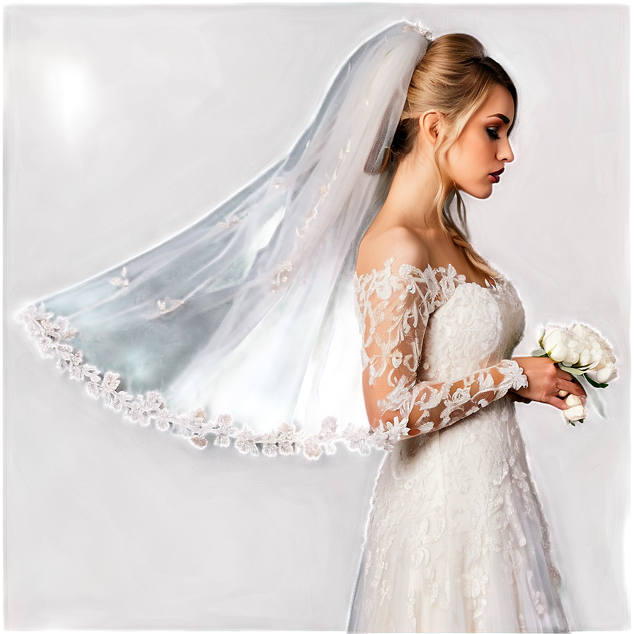 Long Hair Bridal Veil Png Ffx PNG Image