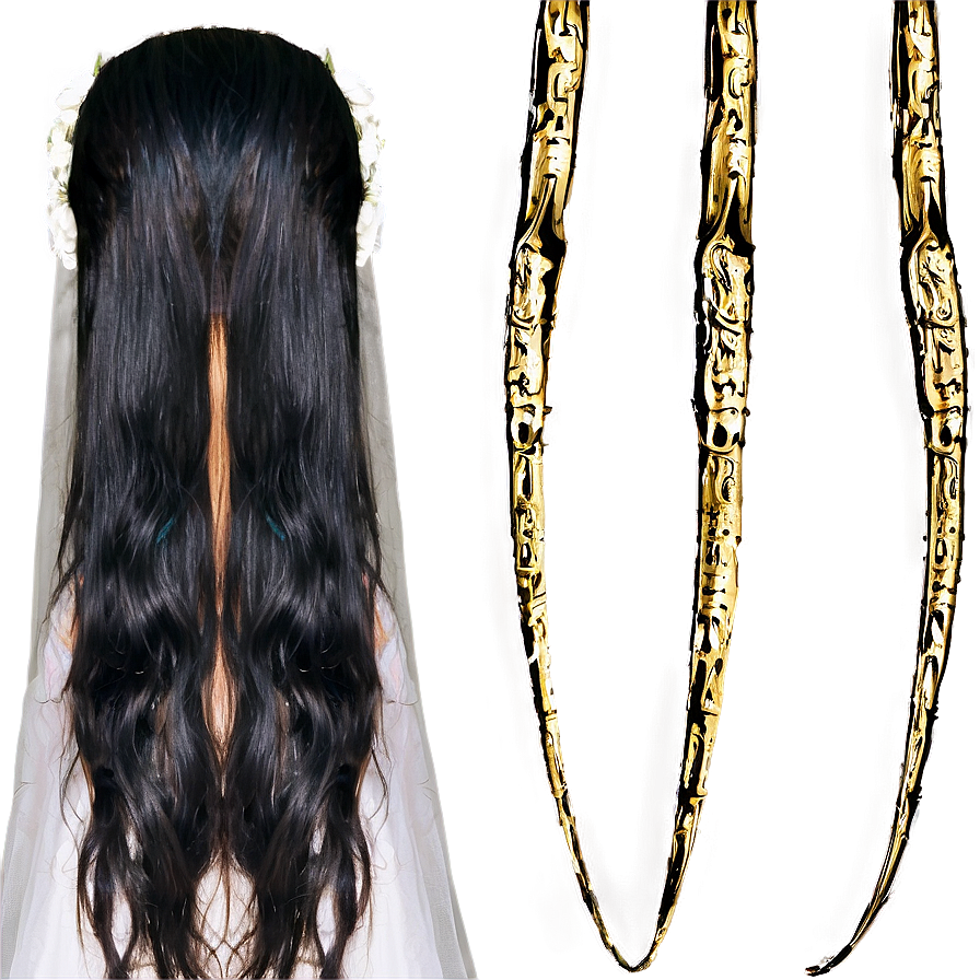 Long Hair Bridal Veil Png Sir PNG Image