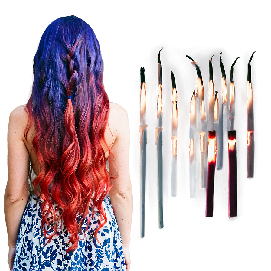 Long Hair Fiery Red Png Prq87 PNG Image