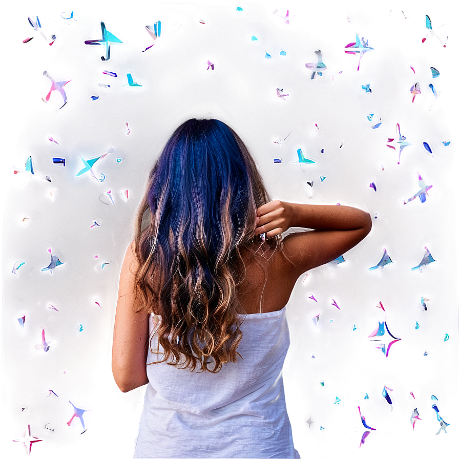 Long Hair Night Sky Png Cqc PNG Image