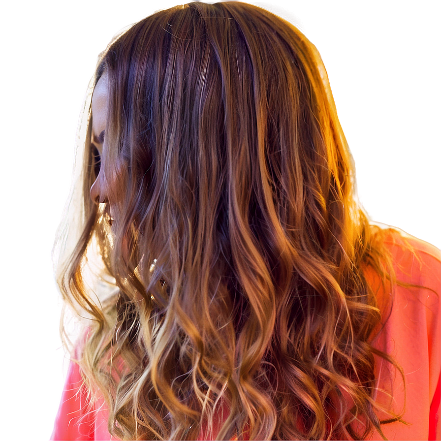 Long Hair Sunset Glow Png Mkm27 PNG Image