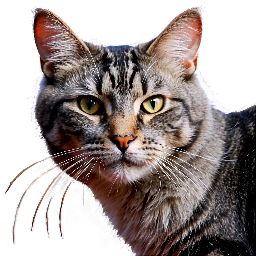 Long-haired Grey Cat Png Esk PNG Image