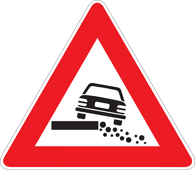 Loose Gravel Road Sign PNG Image