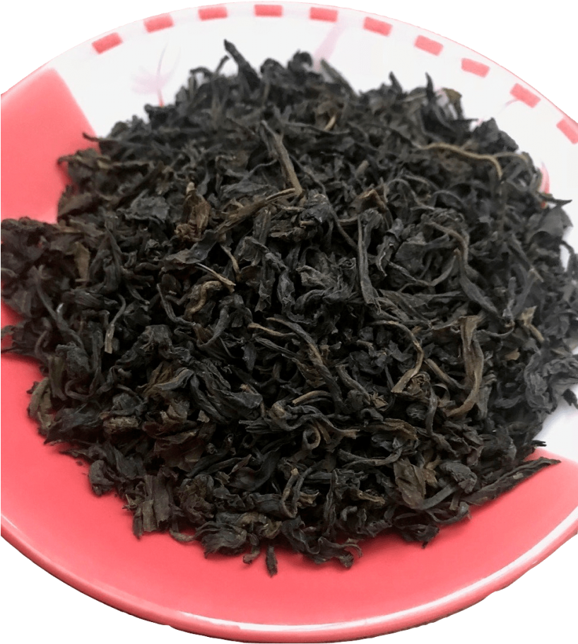 Loose Leaf Black Teaon Plate PNG Image