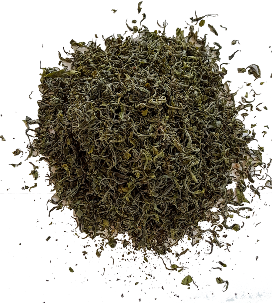 Loose Leaf Green Tea Top View PNG Image